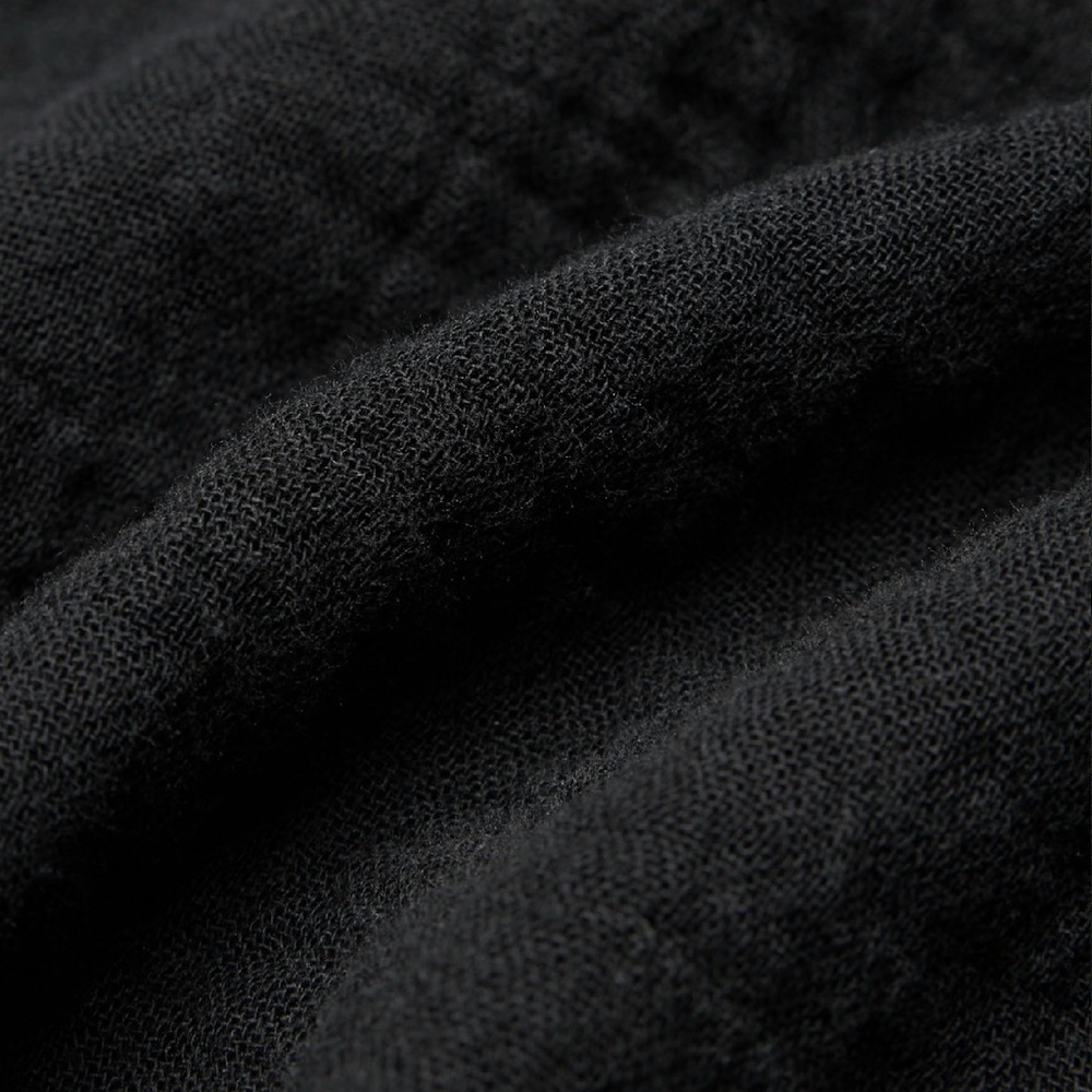 Black Wide Leg Cotton Pants - Picture 3 of 7